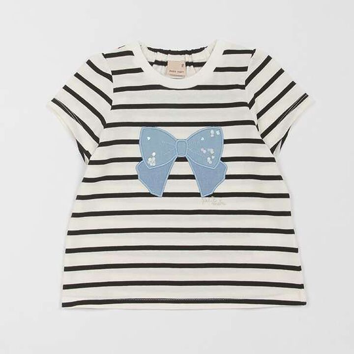 Anti-Stain Sparkling Motif T-Shirt (Kids),Light blue, medium image number 8