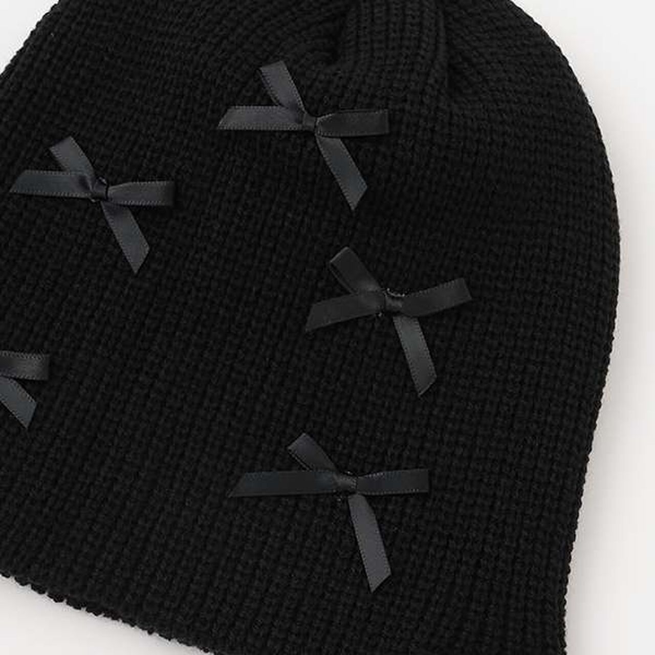 Ribbon Knit Cap,Off white, large image number 2