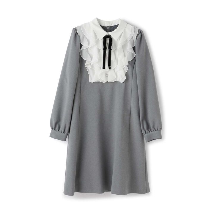 Frill Yoke One-Piece Dress♪,Gray, medium image number 11