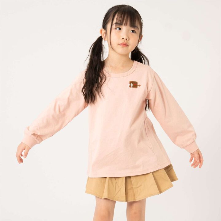 [365D] One-Point Embroidered A-Line Long Sleeve T-Shirt,, medium