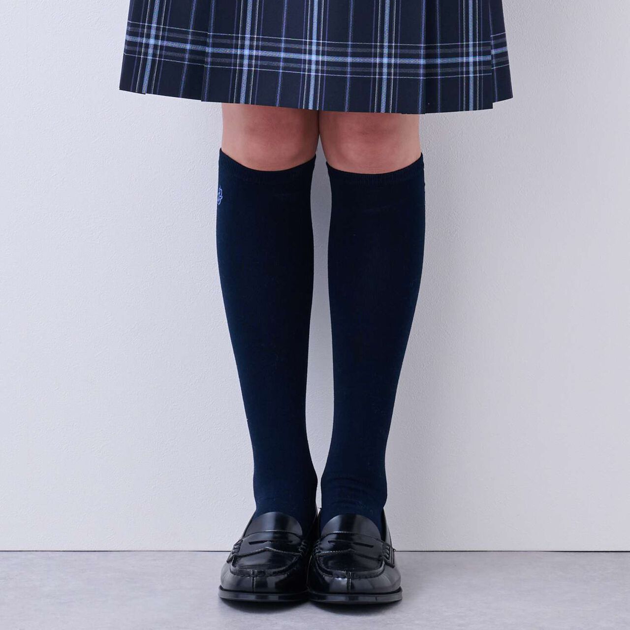 Graduation Attire One-Point Embroidery Knee-High Socks,Emerald green, large image number 5