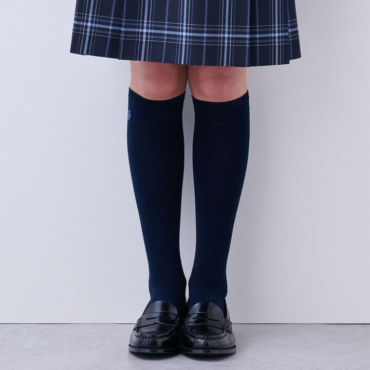 Graduation Attire One-Point Embroidery Knee-High Socks,Emerald green, medium image number 5