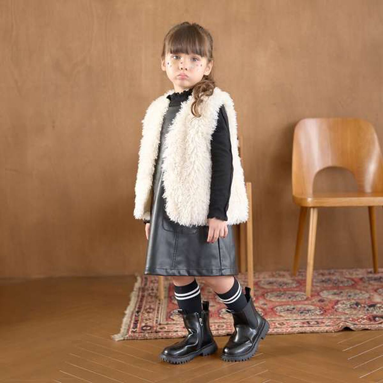 Fluffy Soft Fur Vest,Charcoal gray, large image number 14