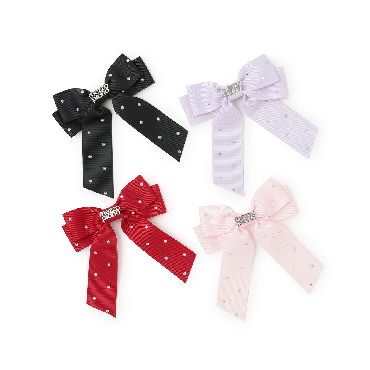 Sparkling Ribbon Hair Clip,Light pink, large image number 4