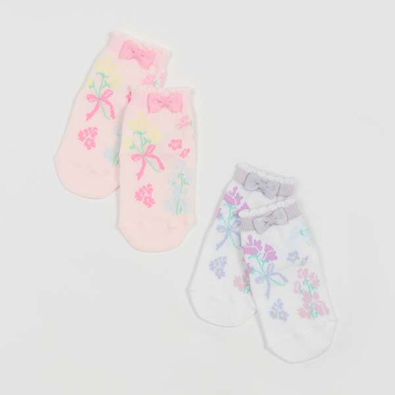 Sweet Pea Pattern Socks [Made in Japan],Light pink, large image number 5