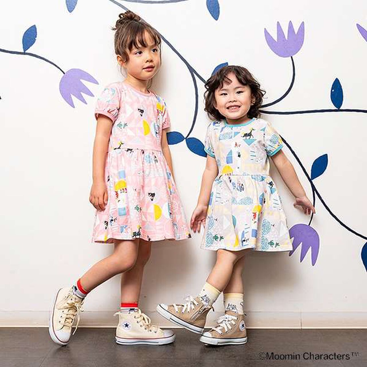 [MOOMIN] Moomin & Snorkmaiden Socks [Made in Japan],Sax blue, large image number 3