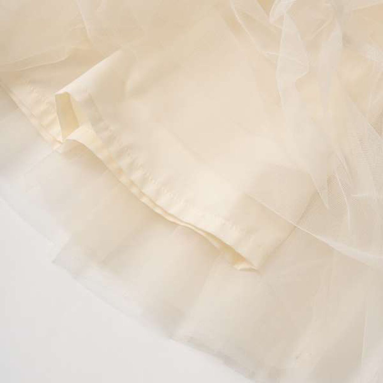 Tiered Tulle Skirt with Ribbon,Black, large image number 16