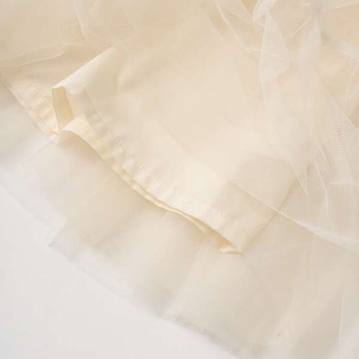 Tiered Tulle Skirt with Ribbon,Black, medium image number 16