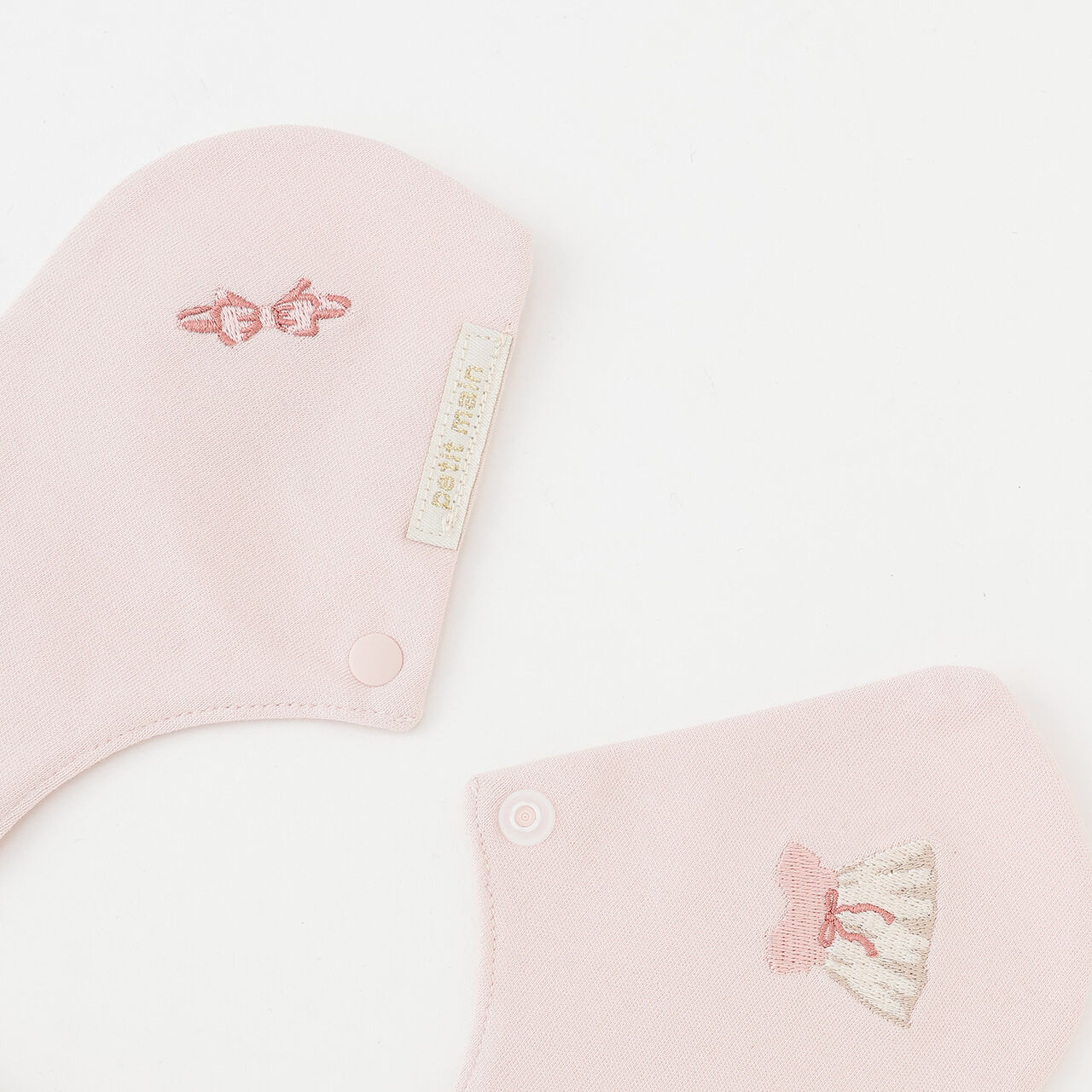 [Waterproof] Embroidered Motif Bib,Light pink, large image number 2