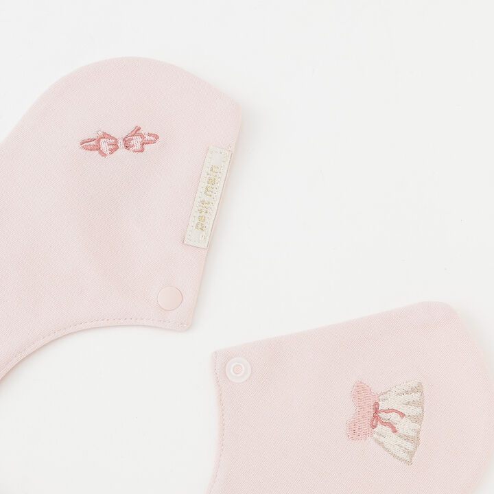 [Waterproof] Embroidered Motif Bib,Light pink, medium image number 2
