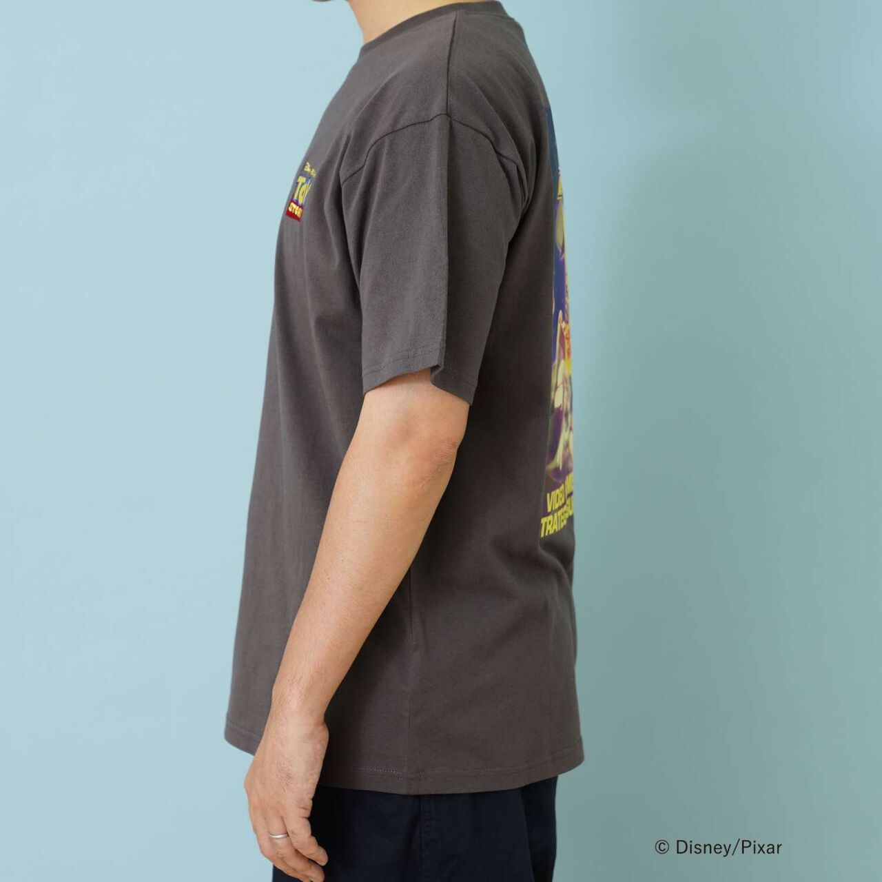 [DISNEY/PIXAR/TOY STORY] DAD玩具總動員/巴斯光年短袖T恤,炭灰色, large image number 1