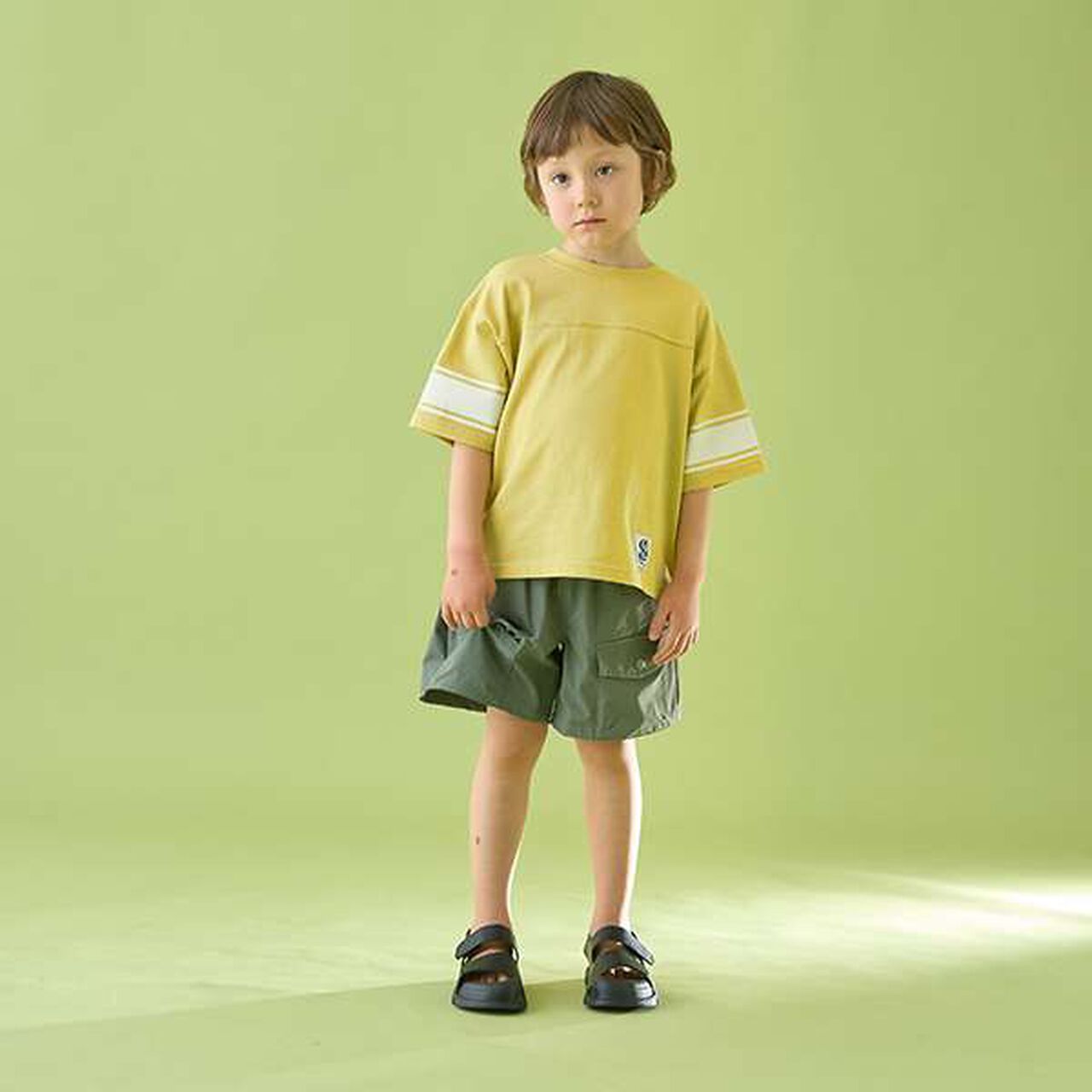 [Reversible] Line Print T-Shirt (Comfortable Jersey Fabric),Deep blue, large image number 7