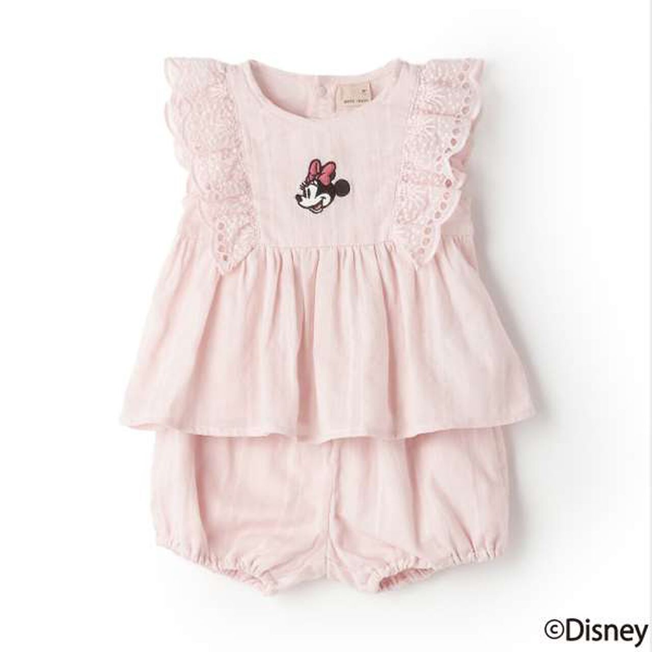 [Disney] Shoulder Frill Tunic Outfit Set,Light pink, large image number 9