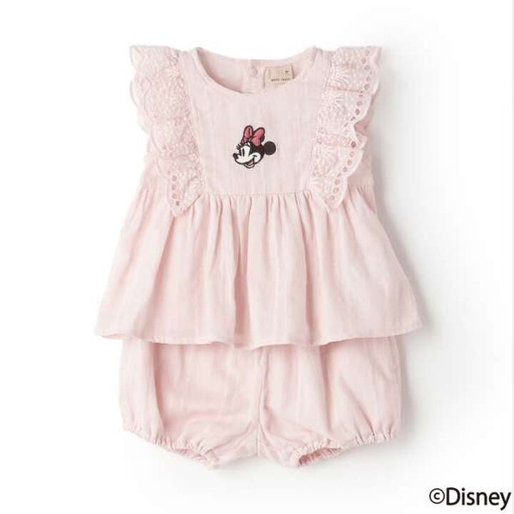 [Disney] Shoulder Frill Tunic Outfit Set,Light pink, medium image number 9