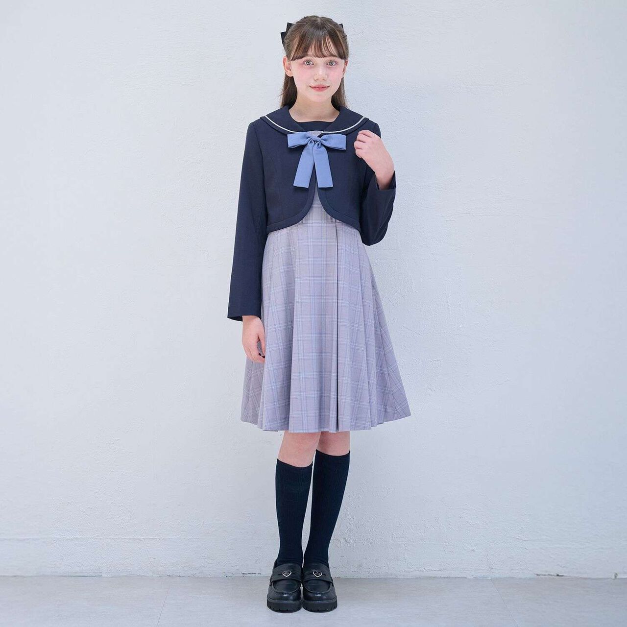 Slim Rib Knee-High Socks,Black, large image number 7