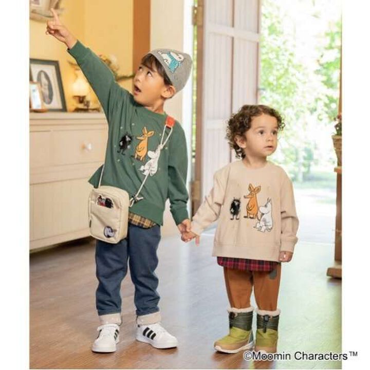 [MOOMIN] Long-Sleeve T-Shirt with Elbow Patches,Beige, medium image number 11