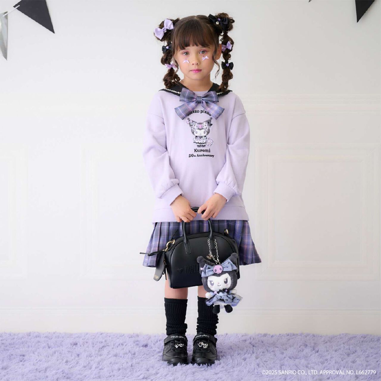 My Melody / Kuromi Hem Pleats 2 Way Sailor One-Piece Dress,Lavender, large image number 0
