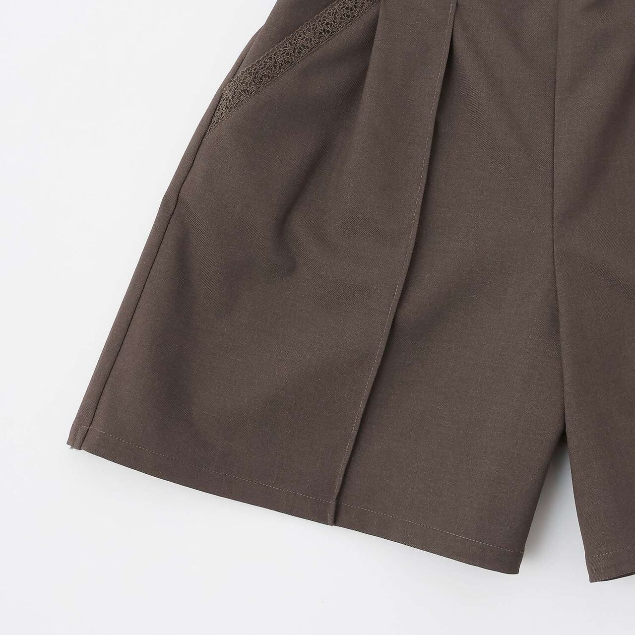 Lace Pocket Shorts[Available in 130cm],Brown, large image number 4