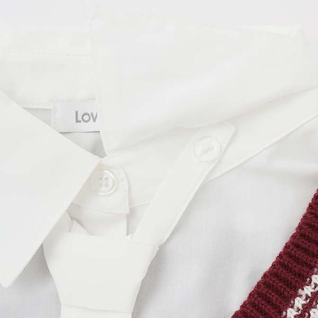 Layered Chille Knitwear,Ivory, large image number 8