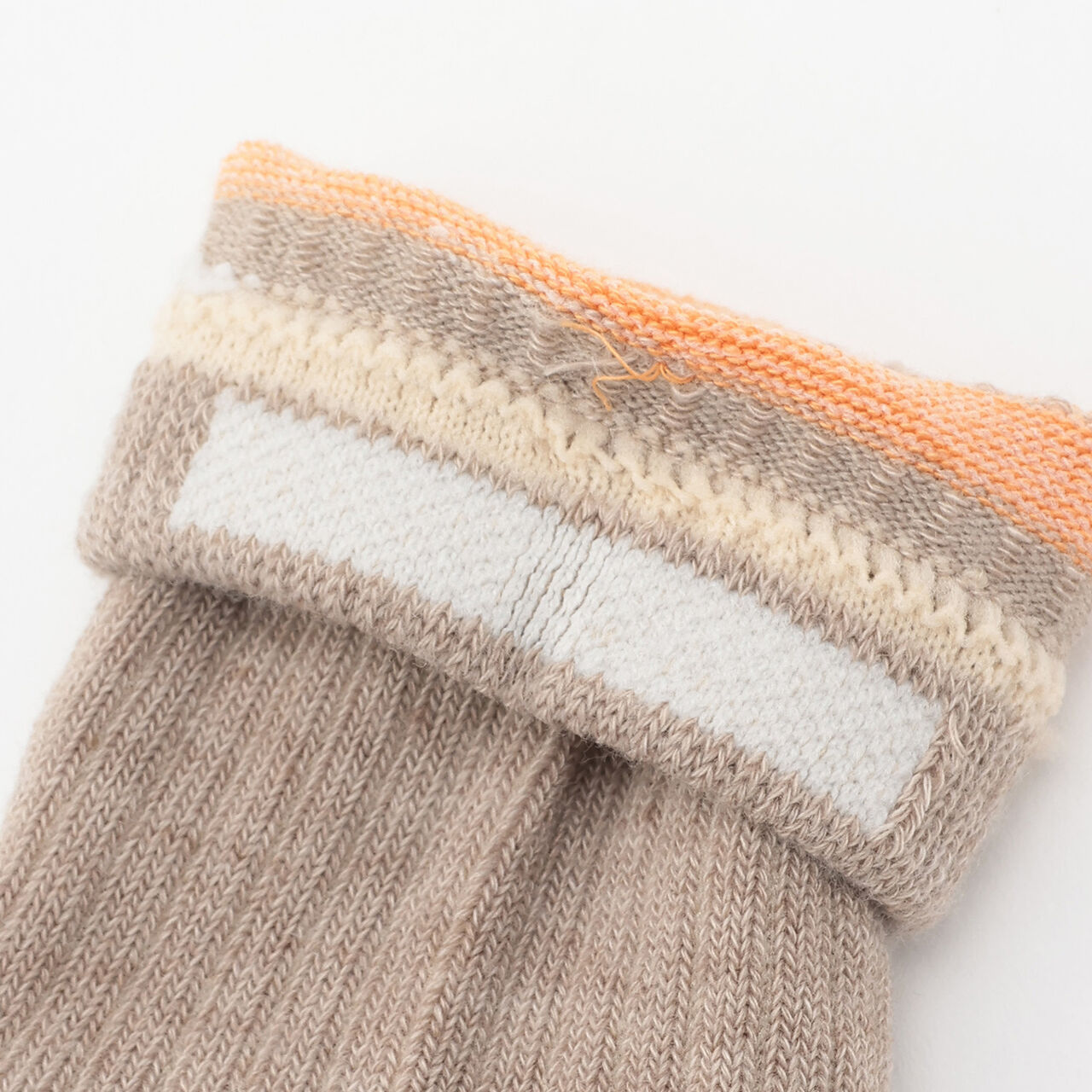 Striped Crew Socks 2P,Pearl white, large image number 3