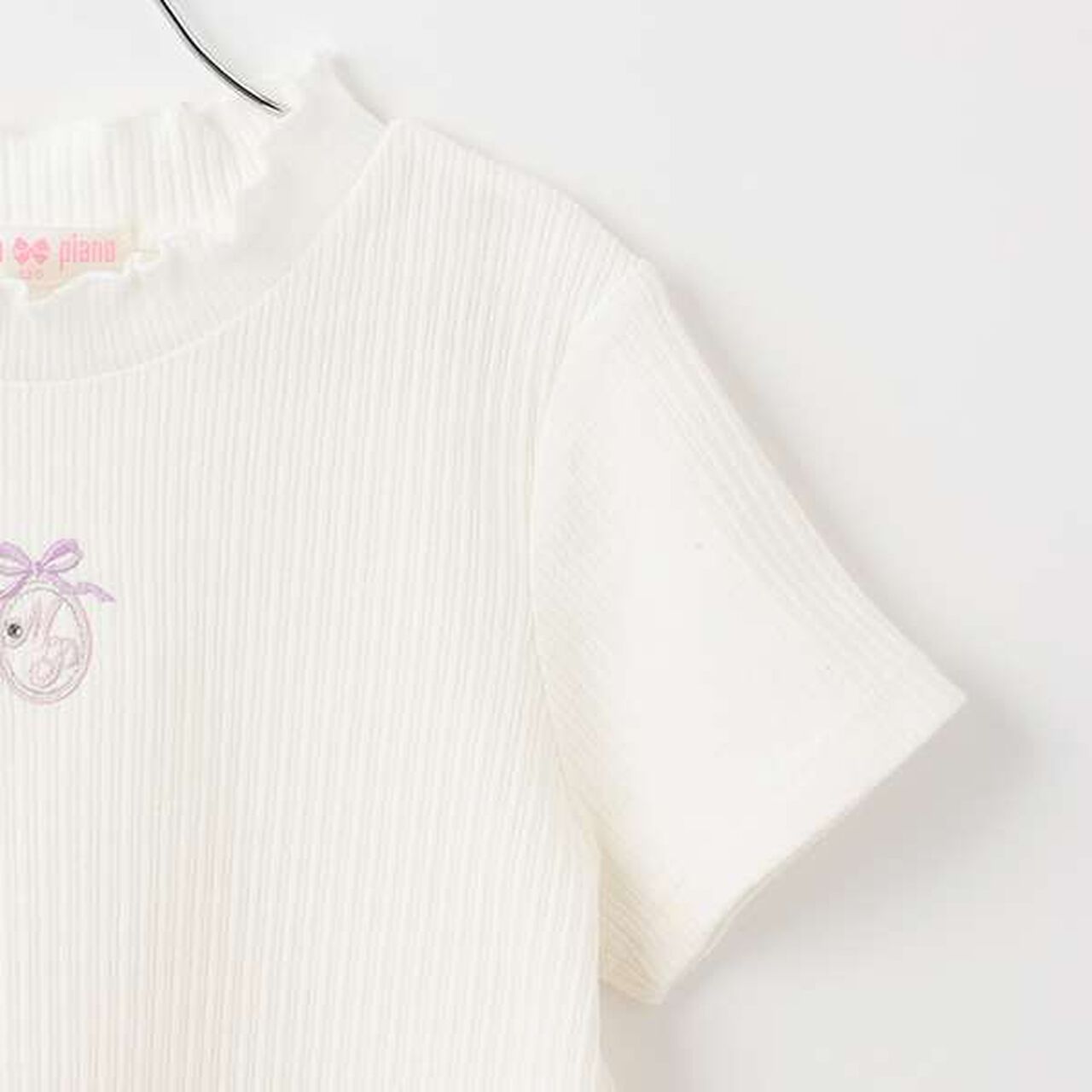 Frill Shirt & Petite High Short-Sleeve T-Shirt Set,Navy, large image number 2