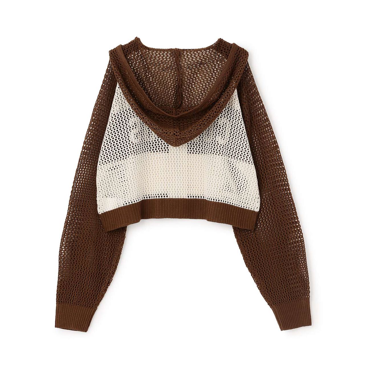 LTXC Washable Mesh Knit Zip Parka,Brown, large image number 10