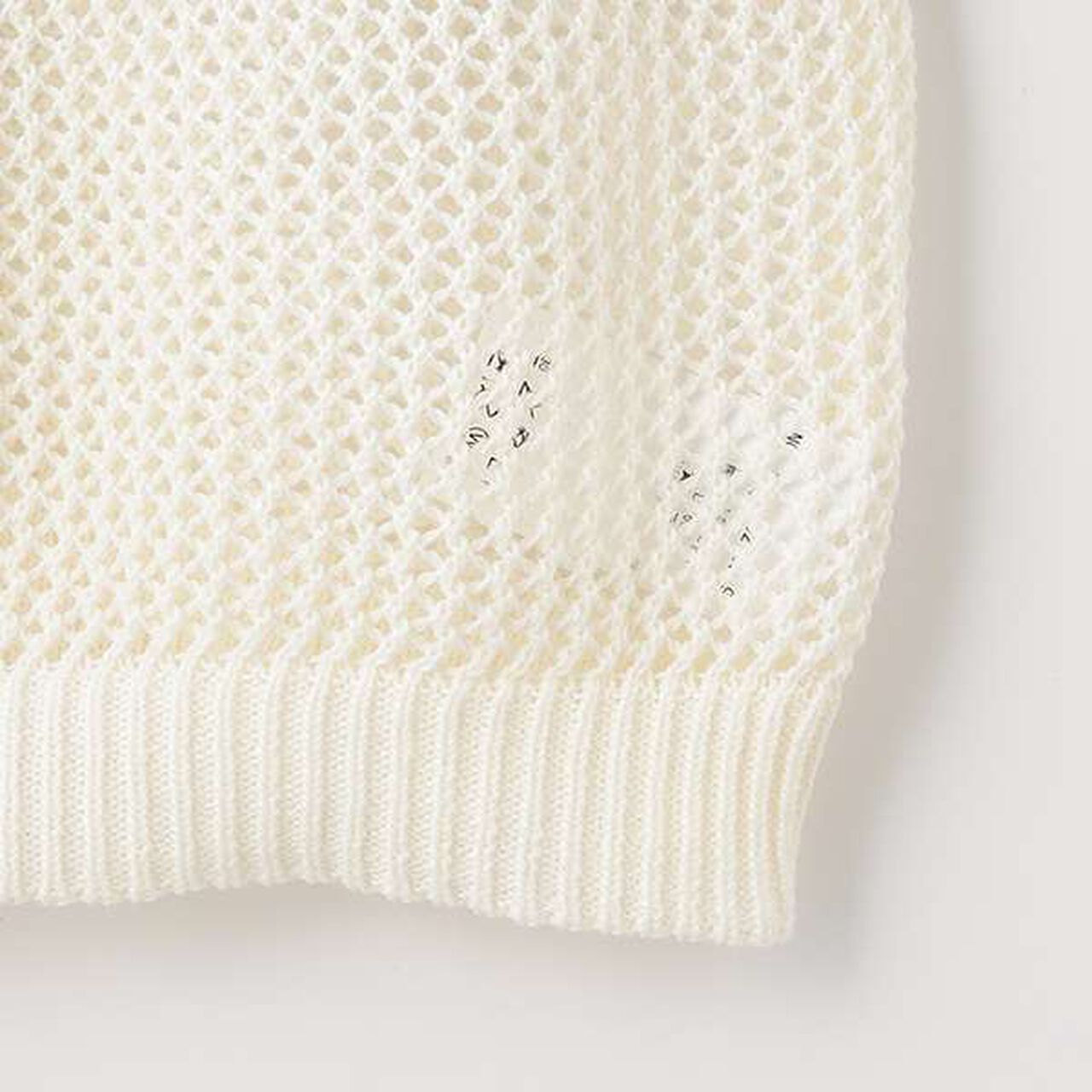 [LTXC] Mesh Raglan Zip Knitwear,Off white, large image number 12