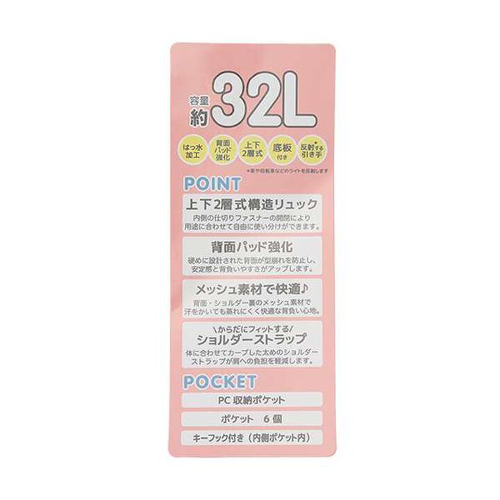 32L 2-Layer School Backpack,Black, medium image number 9