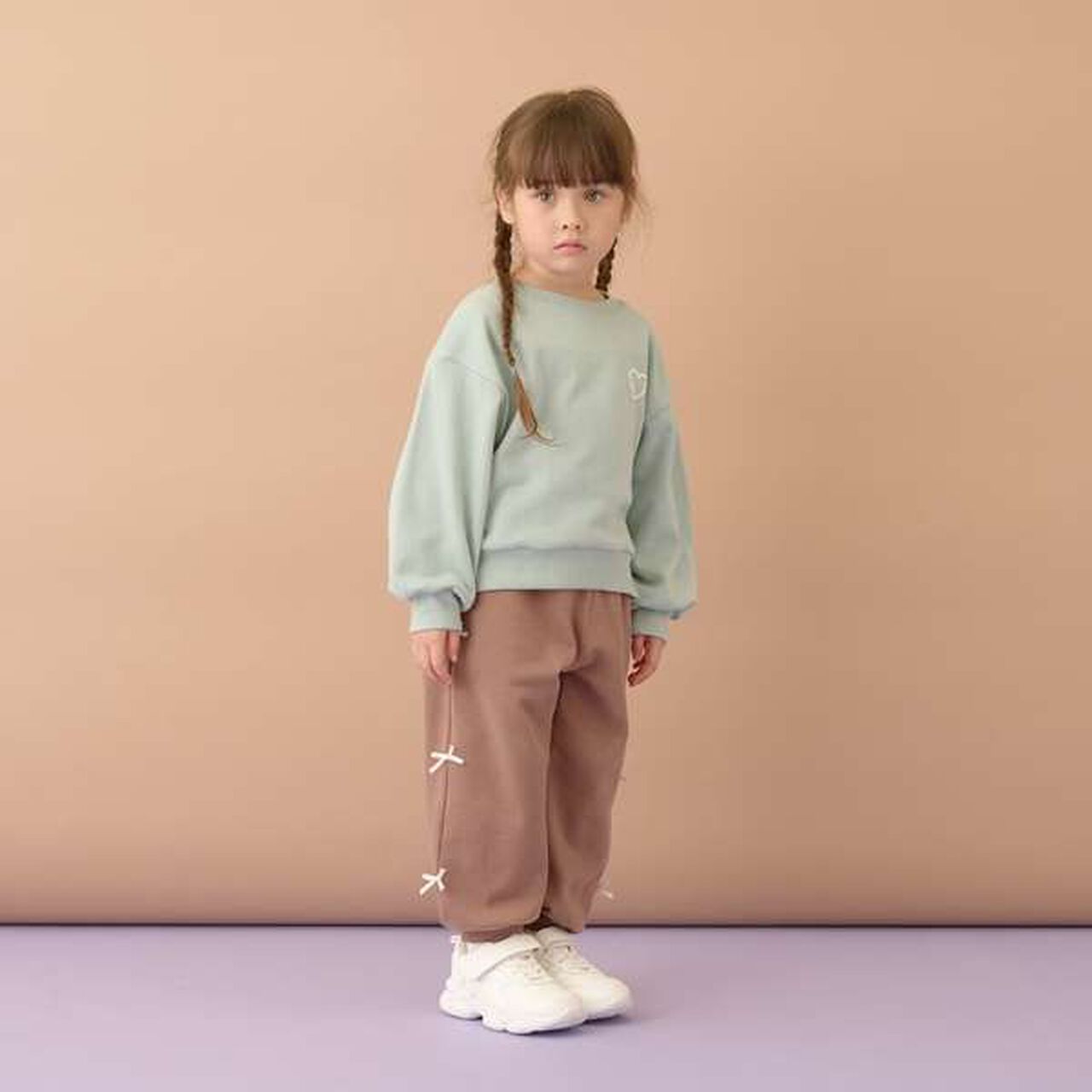 Versatile Short Sweatshirt with Accent,Lavender, large image number 7