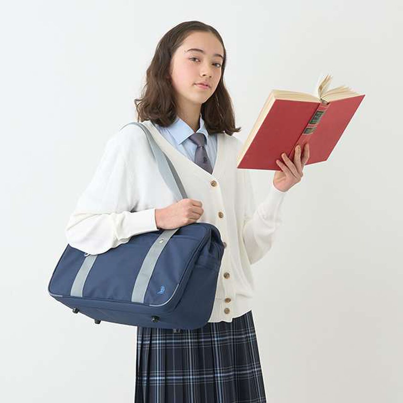 [Web Exclusive] Polyester School Bag,Navy, large image number 7
