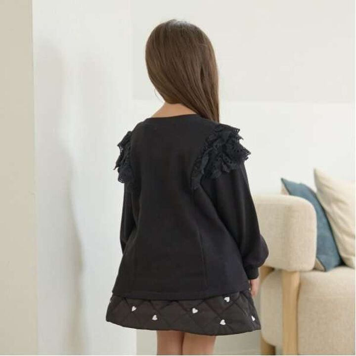 Pilling-Resistant A-Line Sweatshirt,Moss green, medium image number 8