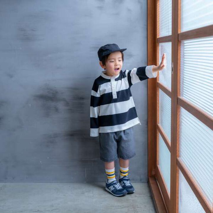 Stand Collar Rugby Long-Sleeve Shirt,Black, medium image number 10