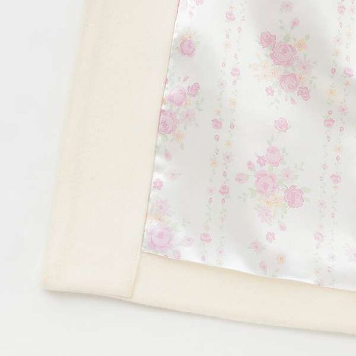 Flower Motif Balloon Coat,Off white, medium image number 12