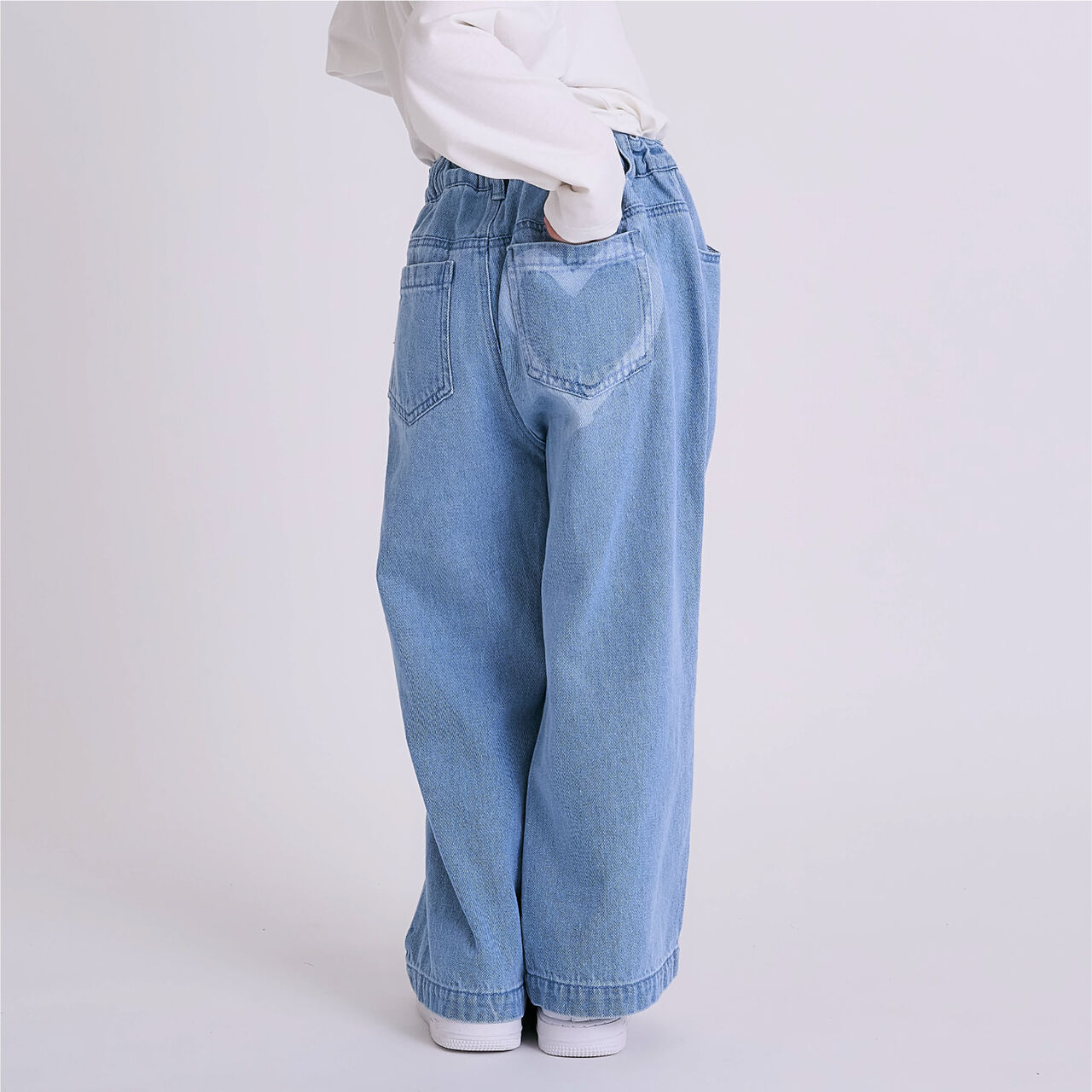 Graphic Assorted Denim Pants,Sax blue, large image number 3