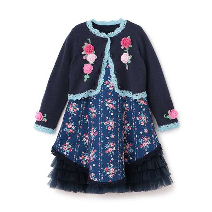 35th Rose Pattern Dress & Bolero Set,Pink, medium image number 17