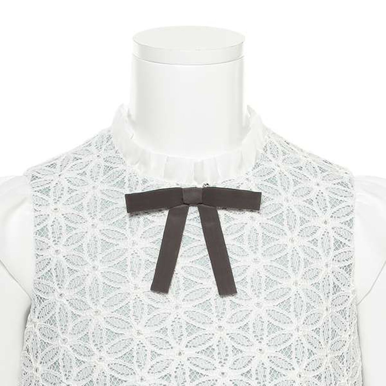 [Kids] Lace Pleated Dress,Sax blue, large image number 5