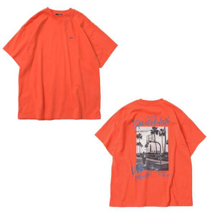 [Anti-Stain] Resort Back Print Short Sleeve T-Shirt,Navy, medium image number 14