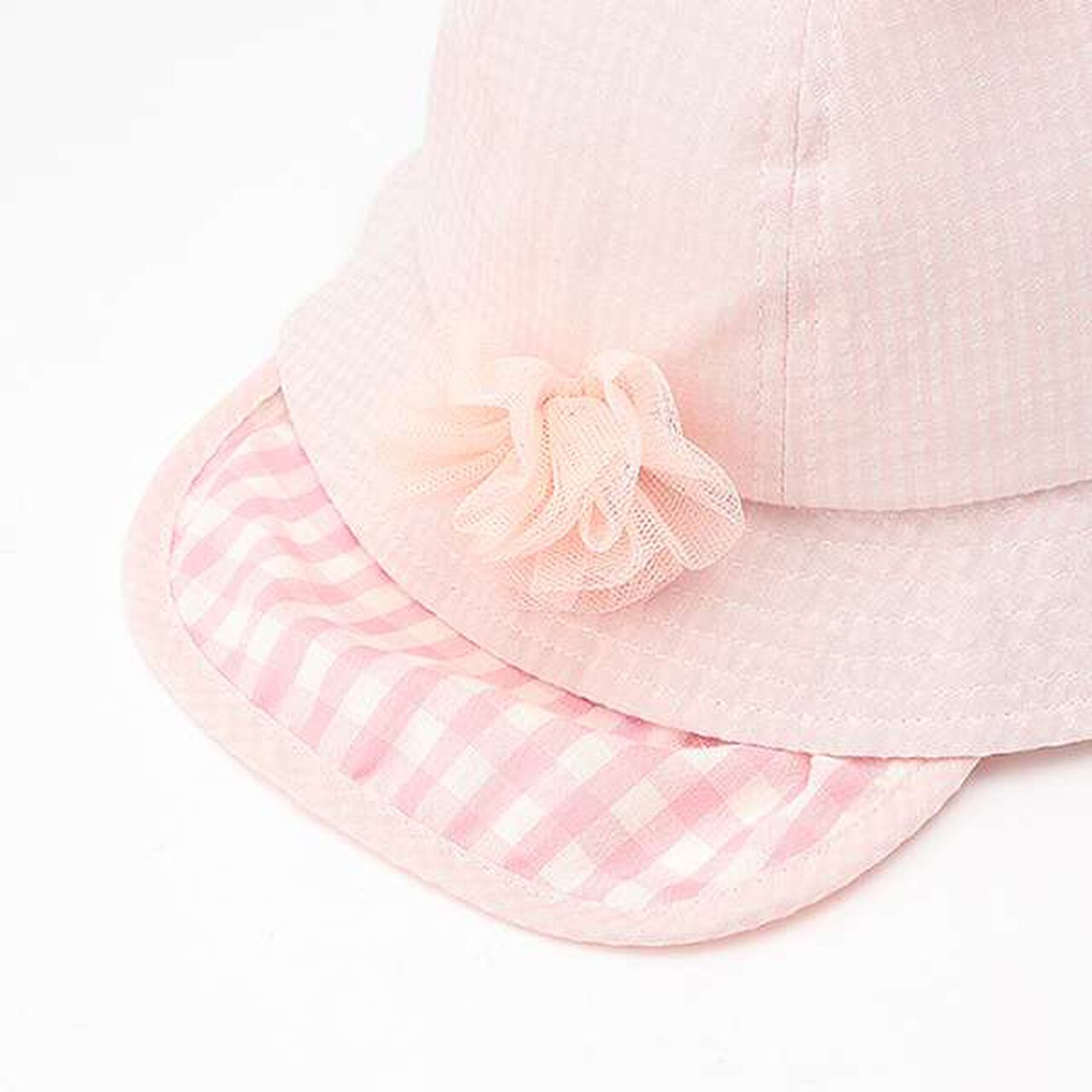 Bunny Ear Hat with Sunshade (46-48 cm),Off white, large image number 4