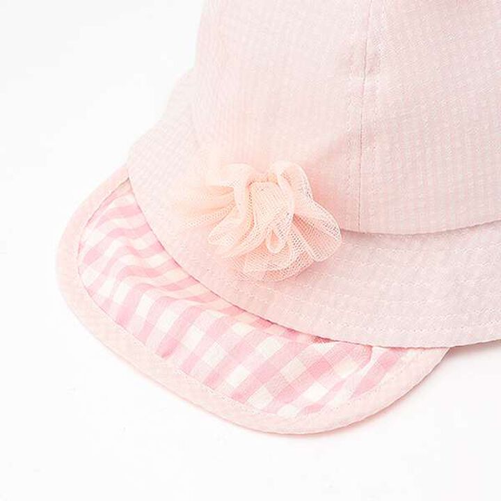 Bunny Ear Hat with Sunshade (46-48 cm),Off white, medium image number 4