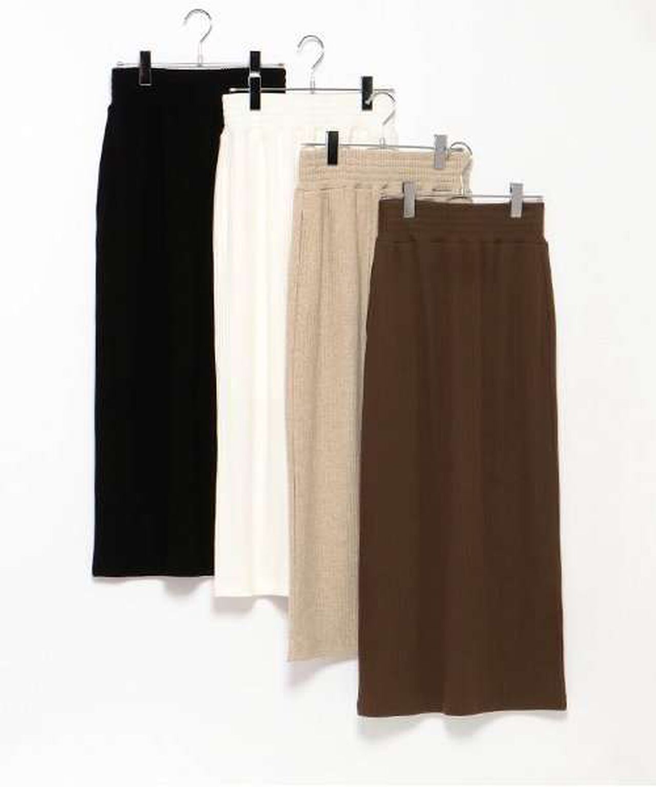 Cut Rib Tight Skirt,Beige, large image number 5