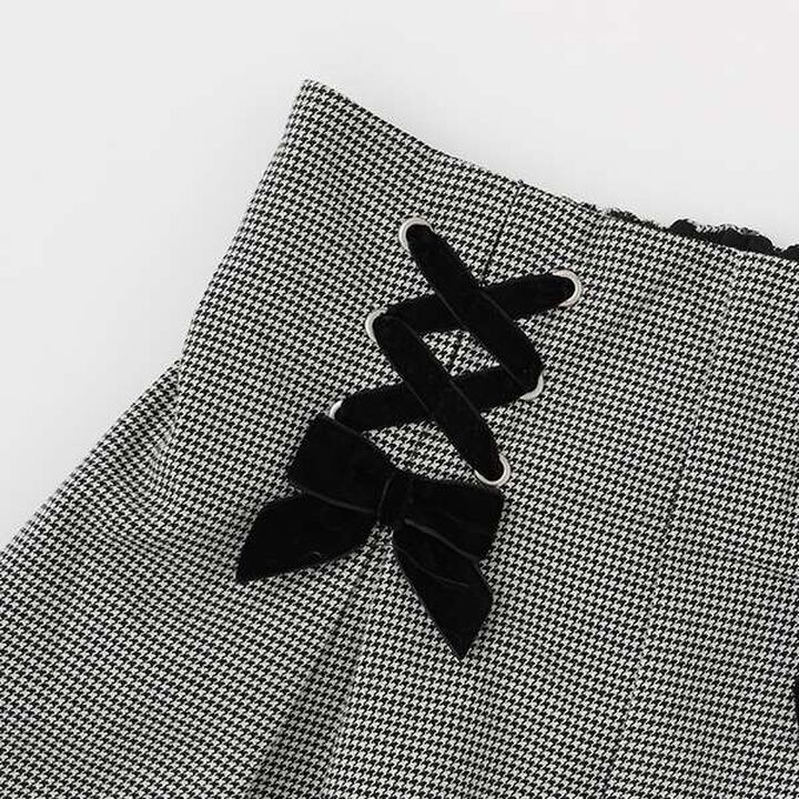 Bear Embroidery Culotte Skirt,Pink, medium image number 6