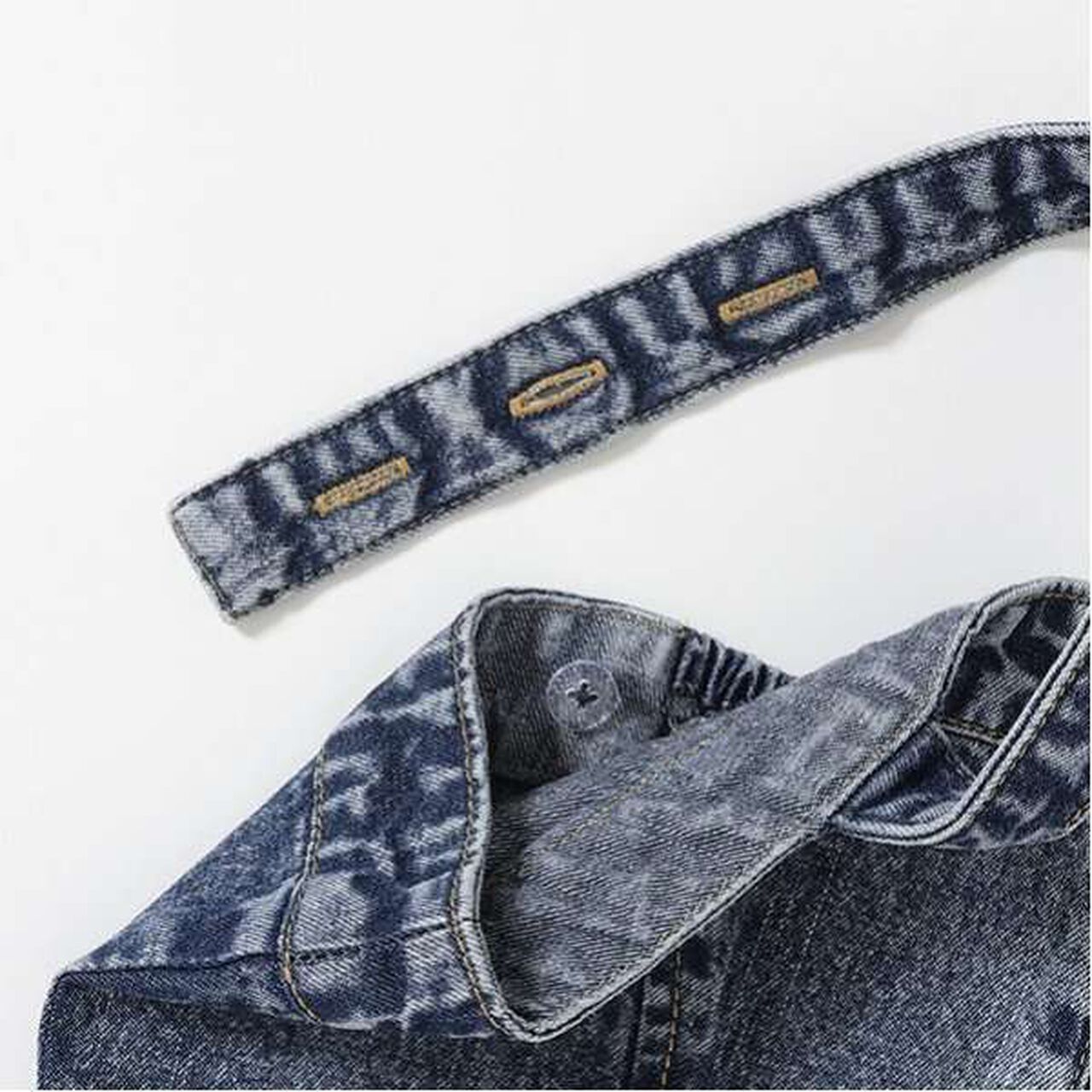 [LTXC] Denim Bustier Outfit Set,Blue, large image number 14