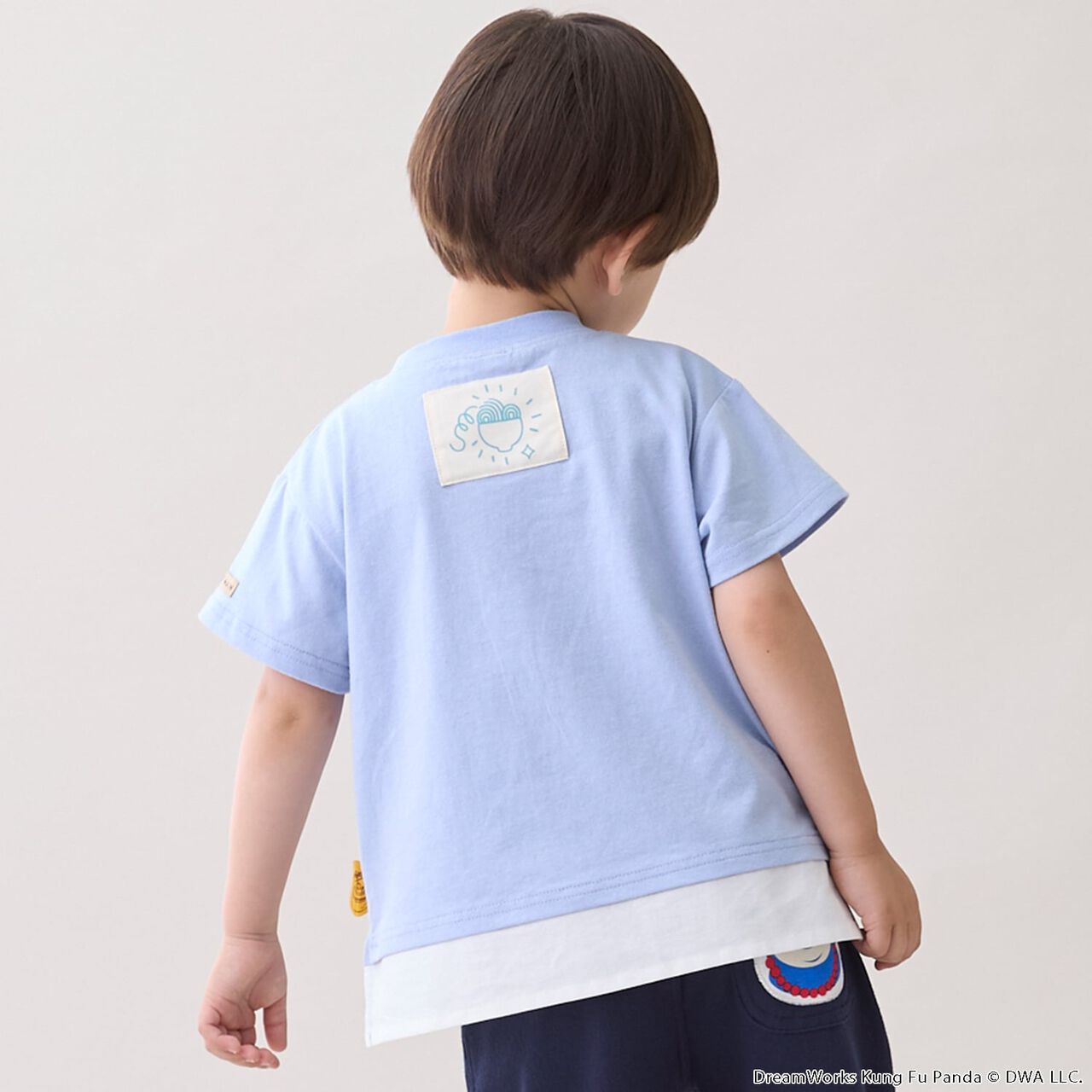 [Web Exclusive] Kung Fu Panda Embroidered Short-Sleeve T-Shirt,Blue, large image number 2