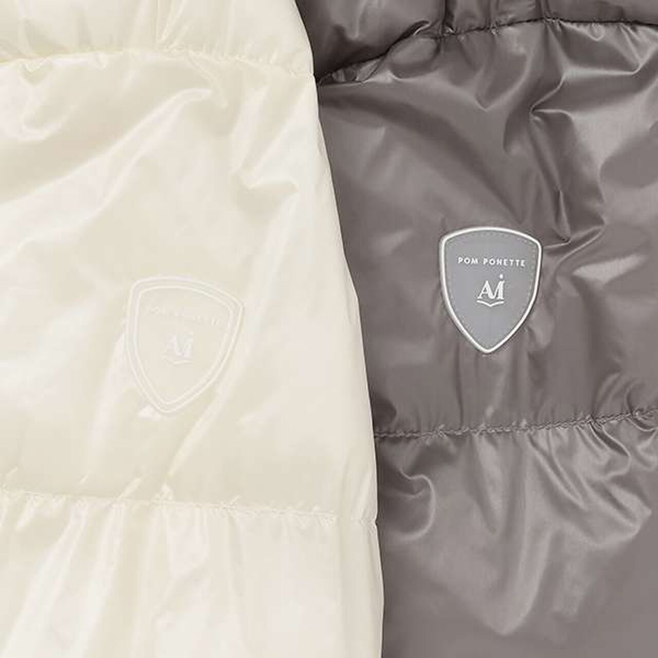 [AMI] Water-Repellent, Machine Washable Shiny Padded Jacket,Charcoal gray, large image number 14