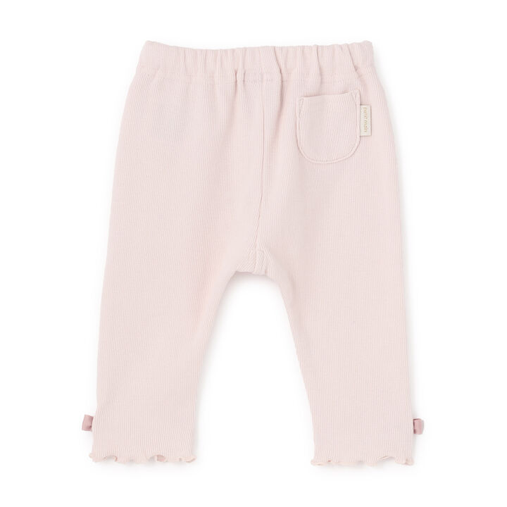 [GOOD PRICE] Hem Ribbon Leggings,Pink, medium image number 1