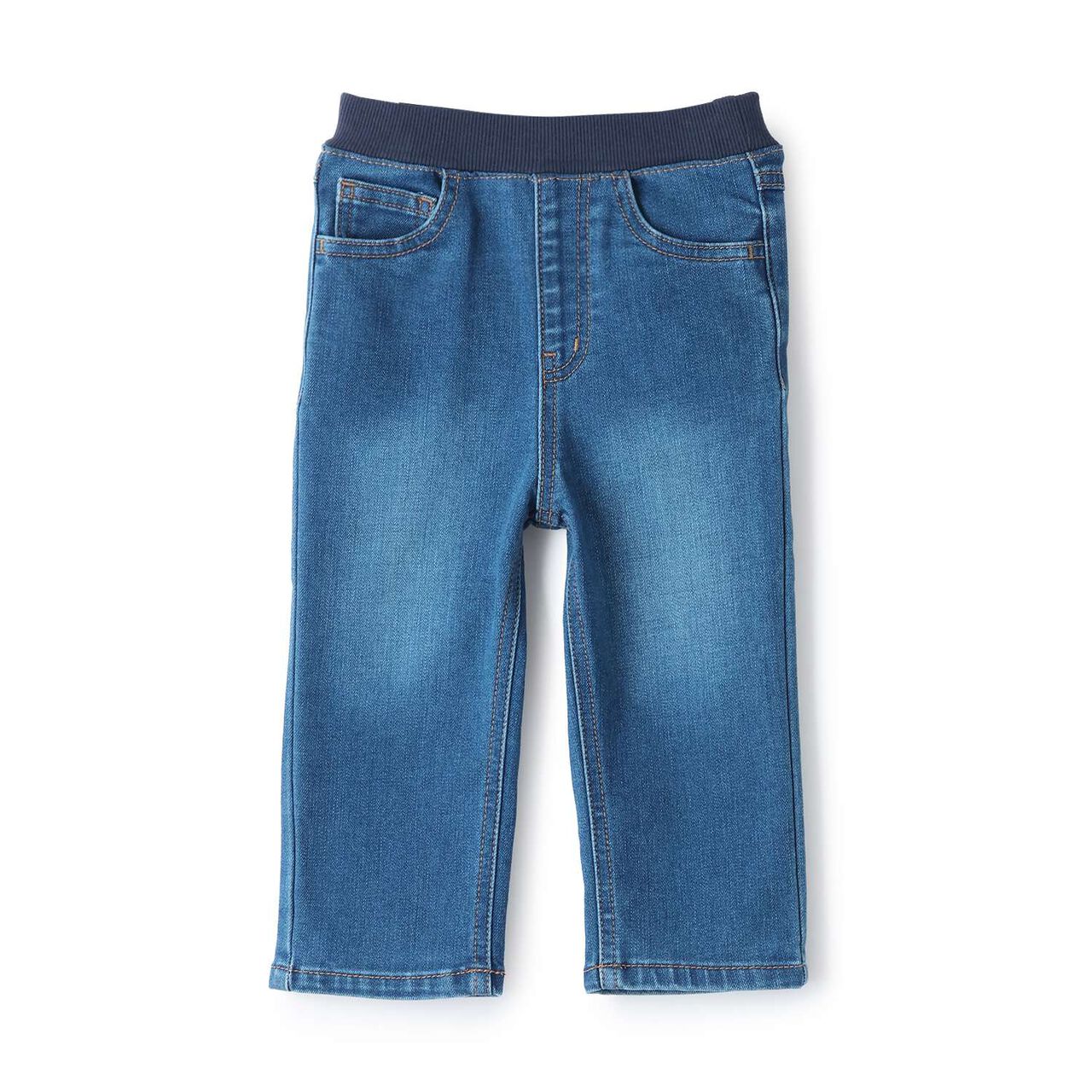 Wool Lined Denim Pants,Blue, large image number 2