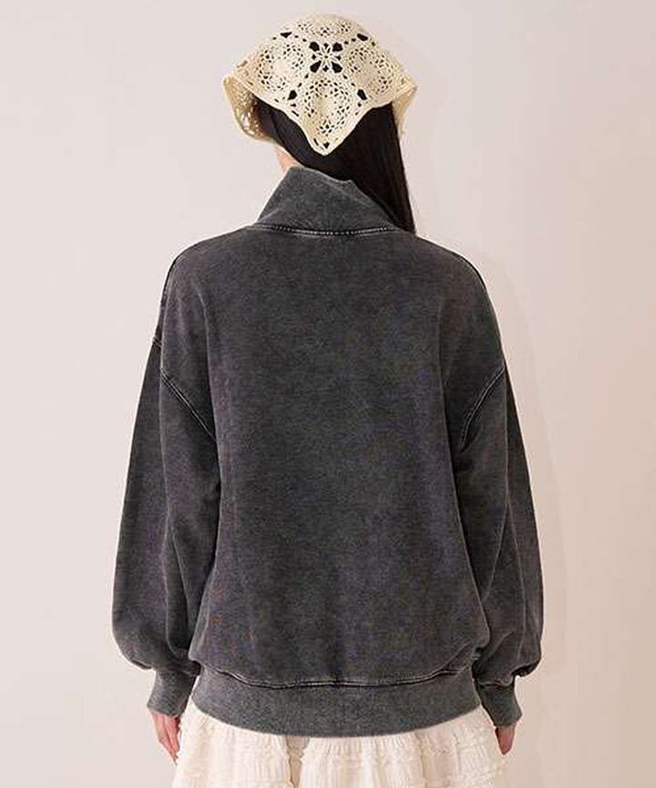 Half ZIP Pullover,Purple, medium image number 8