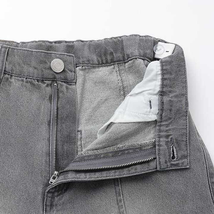 Ribbon Slit Denim Pants,Blue, medium image number 9