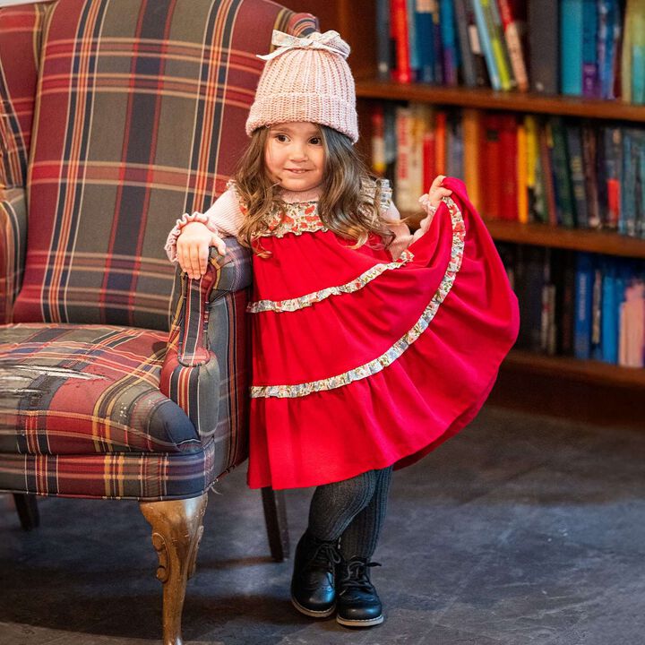 Liberty Frill Jumper Skirt,Lavender, medium image number 10