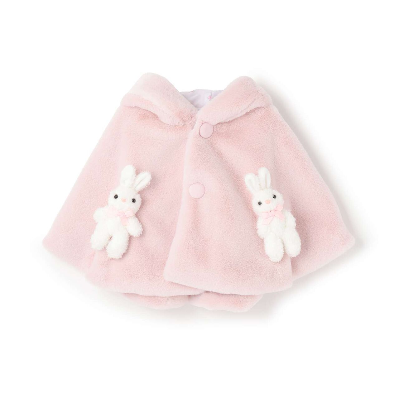 Rabbit Faux Fur Cape,Pink, large image number 9